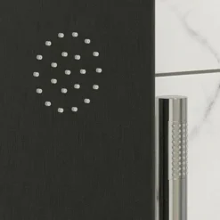 Thermostatic Brushed Black Shower Tower Panel 2 Body Jets 2 Twin Heads -Bathroom Supplies Store 16770538 4