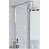 Milano Elizabeth - Traditional Grand Rigid Riser With 1 Outlet Twin Exposed Thermostatic Mixer Shower Valve And Round Rainfall Shower Head - Chrome & Black