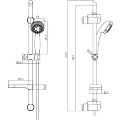 Shower Rail Set FRESH Chrome SCHÜTTE -Bathroom Supplies Store 17035342 3