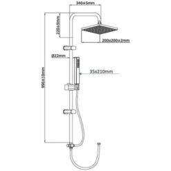 Dual Shower Head TOKYO Square SCHÜTTE -Bathroom Supplies Store 17049272 3