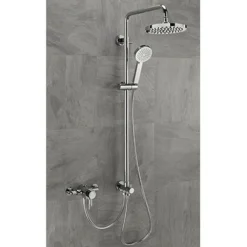Sagittarius Tropic Rigid Riser And Diverter Kit (Exposed) - Chrome -Bathroom Supplies Store 17496157 3