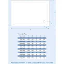 1000 X 760 Shower Tray Low Profile Rectangle For Shower Enclosure -Bathroom Supplies Store 18373574 4