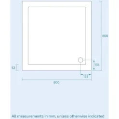 Modern Square 800 X 800 Shower Tray For Wetroom Stone Resin With Waste Plug -Bathroom Supplies Store 18393902 4