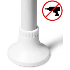 Deuba Telescopic Shower Rack Shelf 155-290 Cm Adjustable White Corner Bathroom Shelves Organiser White 4 Tier Bath -Bathroom Supplies Store 18456798 4