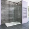 ELEGANT 1200mm Frameless Wet Room Shower Screen Panel 8mm Easy Clean Glass Walk In Shower Enclosure With Support Bar
