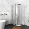 ELEGANT 900x900mm Quadrant Shower Enclosure 6mm Easy Clean Glass Sliding Door With Bar Handles