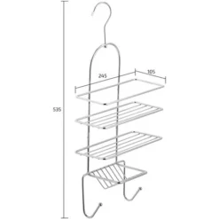 3 Tier Hanging Shower Caddy Basket Organiser -Bathroom Supplies Store 18491451 5