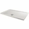 Modern Rectangle Shower Tray 1000 X 800mm Low Profile Slimline Lightweight White