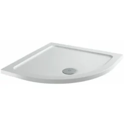 Modern Quadrant Shower Tray 800 X 800mm Low Profile Slimline Lightweight White