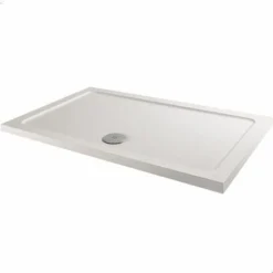 Modern Rectangle Shower Tray 1200 X 700mm Low Profile Slimline Lightweight White