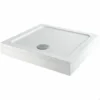 Modern Square Shower Tray 760 X 760mm Easy Plumb Slimline Lightweight White