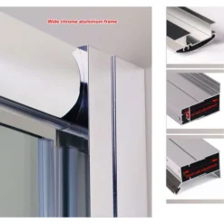 ELEGANT 1000 X 700 Mm Pivot Hinge Shower Enclosure Shower Screen Cubicle With Side Panel -Bathroom Supplies Store 19231789 5