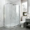 ELEGANT 900 X 800 Mm Quadrant Shower Enclosure Sliding Door Easy Clean Glass