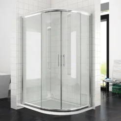 ELEGANT 1200 X 800 Mm Offset Quadrant Shower Enclosure Sliding Glass Cubicle Door