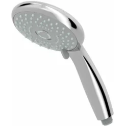 Bathroom Round Shower Handset Head 3 Mode Chrome 120mm Adjustable Multi Spray