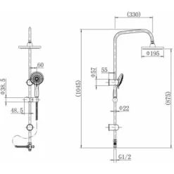 Round Shower Riser Kit Chrome Dual Shower Heads Adjustable Overhead Bathroom -Bathroom Supplies Store 20180295 3