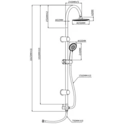 Overhead Shower Set JAMAICA FRESH Chrome SCHÜTTE 6 Overhead Shower Set JAMAICA FRESH Chrome SCHÜTTE -Bathroom Supplies Store 20293532 3