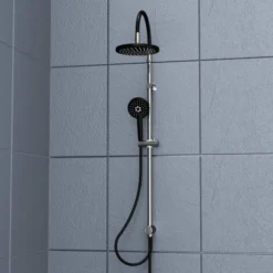 Overhead Shower Set MATAO RAIN Chrome-Matt Black SCHÜTTE 9 Overhead Shower Set MATAO RAIN Chrome-Matt Black SCHÜTTE -Bathroom Supplies Store 20293534 5