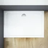 AICA 1200x800mm Slimline Rectangle Shower Enclosure Stone Tray Free Waste