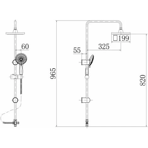 Bathroom Mixer Shower Kit Adjust Riser Rail Hose Chrome Round Dual Head Chrome 5 Bathroom Mixer Shower Kit Adjust Riser Rail Hose Chrome Round Dual Head Chrome - Image 5