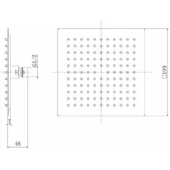 Wall Mounted Modern Slimline 200mm Chrome Square Rainfall Fixed Shower Arm Head -Bathroom Supplies Store 22876308 3