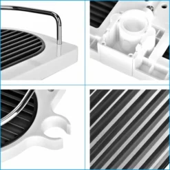 Shower Caddy, Adjustable Bathroom Shelf Organizer Rack Detachable Holder For Storing Soap Lotion Shampoo Soap Dish Towels Hooks, NO Drilling Wall Mounted -Bathroom Supplies Store 23409181 5