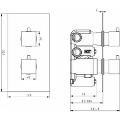 Thermostatic Concealed Square Shower Ceiling Mounted And Handset Shower Heads -Bathroom Supplies Store 23632042 5