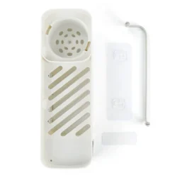 Livingandhome Wall Mounted Bathroom Corner Rack Shower Shampoo Storage Holder, White And Grey -Bathroom Supplies Store 23694709 4