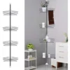 Livingandhome 4 Tier Telescopic Shower Caddy Holder Rack For Bathroom