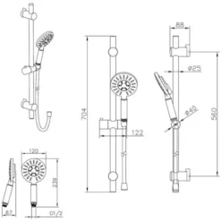 Shower Set Tyne Matte Black Tiger -Bathroom Supplies Store 24504872 3