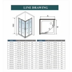 700x700x1850mm Square Corner Entry Shower Enclosure -Bathroom Supplies Store 24598560 4