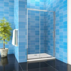 1000mm Sliding Shower Door Walk In Enclosure Bathroom Cubicle 1850mm Height
