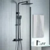 Aqualisa Deco Thermostatic Mixer Shower Square Bar Valve Black DECO.SQR.SC.MB