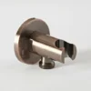 Milano Amara - Modern Round Hand Shower Handset Outlet Elbow And Bracket - Brushed Copper
