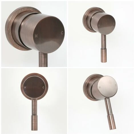 Milano Amara - Modern Manual Mixer Shower Valve With 1 Outlet - Brushed Copper 2 Milano Amara - Modern Manual Mixer Shower Valve With 1 Outlet - Brushed Copper - Image 2