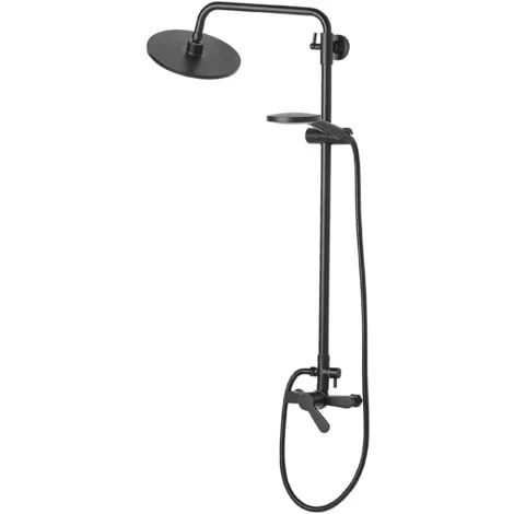 Modern Mixer Shower Set Brass Rain Function Wall Hanging Matt Black Farin 4 Modern Mixer Shower Set Brass Rain Function Wall Hanging Matt Black Farin - Image 4