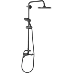 Modern Mixer Shower Set Brass Rain Function Wall Hanging Matt Black Farin 9 Modern Mixer Shower Set Brass Rain Function Wall Hanging Matt Black Farin -Bathroom Supplies Store 26974239 5