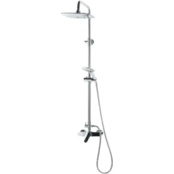 Mixer Set Brass Rain Function Hand Shower Wall Mounted Chrome Silver Howick