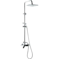 Mixer Set Brass Rain Function Hand Shower Wall Mounted Chrome Silver Howick -Bathroom Supplies Store 27104073 4