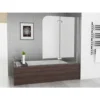 Lisa 900 X 1400 Mm Bath Screen Shower Screen 2 Folding 180° Hinge Door Panel 6mm Easy Clean Glass