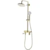 Modern Mixer Shower Set With Rain Function Brass Gold Gloss Finish Gurara