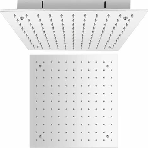 Milano Arvo - Chrome Modern 400mm Square Ceiling Mounted Recessed Shower Head 1 Milano Arvo - Chrome Modern 400mm Square Ceiling Mounted Recessed Shower Head