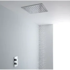 Milano Arvo - Chrome Modern 400mm Square Ceiling Mounted Recessed Shower Head 8 Milano Arvo - Chrome Modern 400mm Square Ceiling Mounted Recessed Shower Head -Bathroom Supplies Store 27964961 4