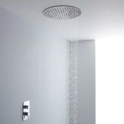 Milano Arvo - Chrome Modern 400mm Round Ceiling Mounted Recessed Shower Head -Bathroom Supplies Store 27965030 4