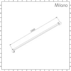Milano Nero – Black Wet Room Shower Enclosure Screen Support Arm Bar – 1000mm -Bathroom Supplies Store 27965141 3