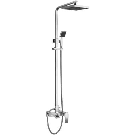 Chrome Wall Shower Column With Spout - Deneb 1 Chrome Wall Shower Column With Spout - Deneb