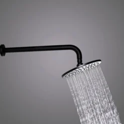 Wall Mounted Thermostatic Shower Set With Black Finish Handshower 200 Mm Wall Support -Bathroom Supplies Store 28355987 3