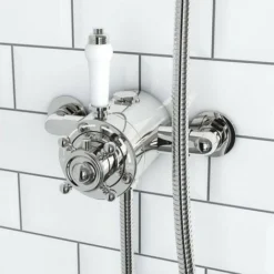 Thermostatic Traditional Exposed Shower Mixer Valve - 135mm To 160mm Centres -Bathroom Supplies Store 28374552 4