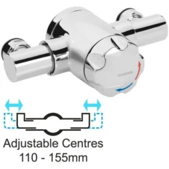 Bristan Sirrus Gummers OPAC TS1203 Exposed Thermostatic Mixer Shower 110 130mm