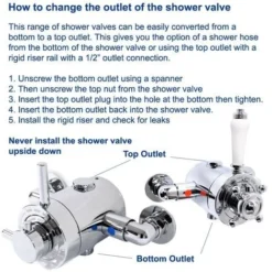 Thermostatic Concentric Exposed Shower Mixer Valve - 135mm To 165mm Centres -Bathroom Supplies Store 28374678 3